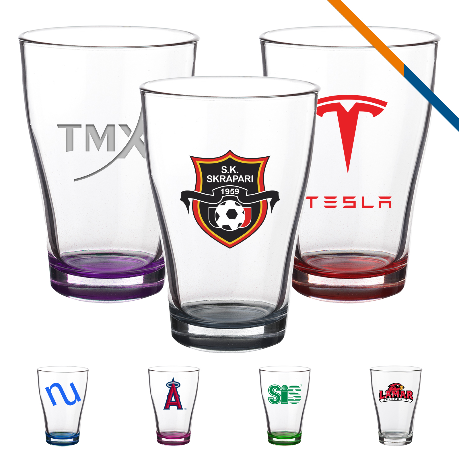 Grover Pub Beer Glasses - 12 OZ. 3