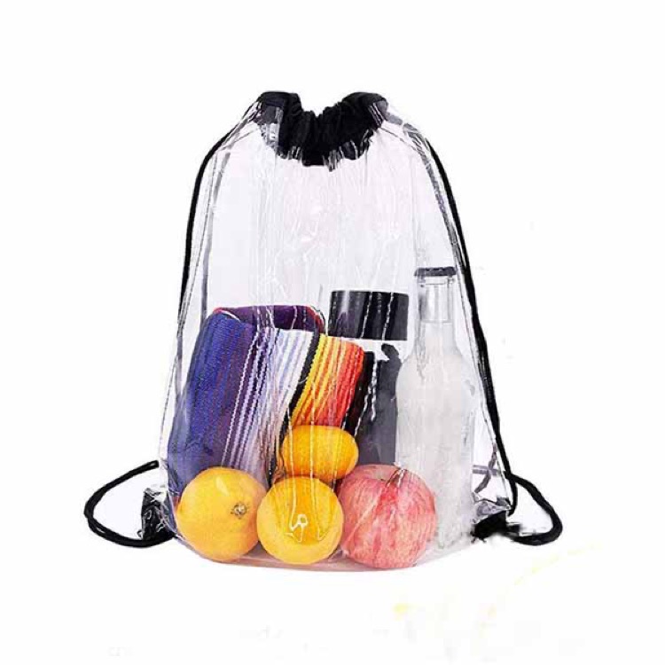 Clear Drawstring Bag,Transparent PVC Backpack 7