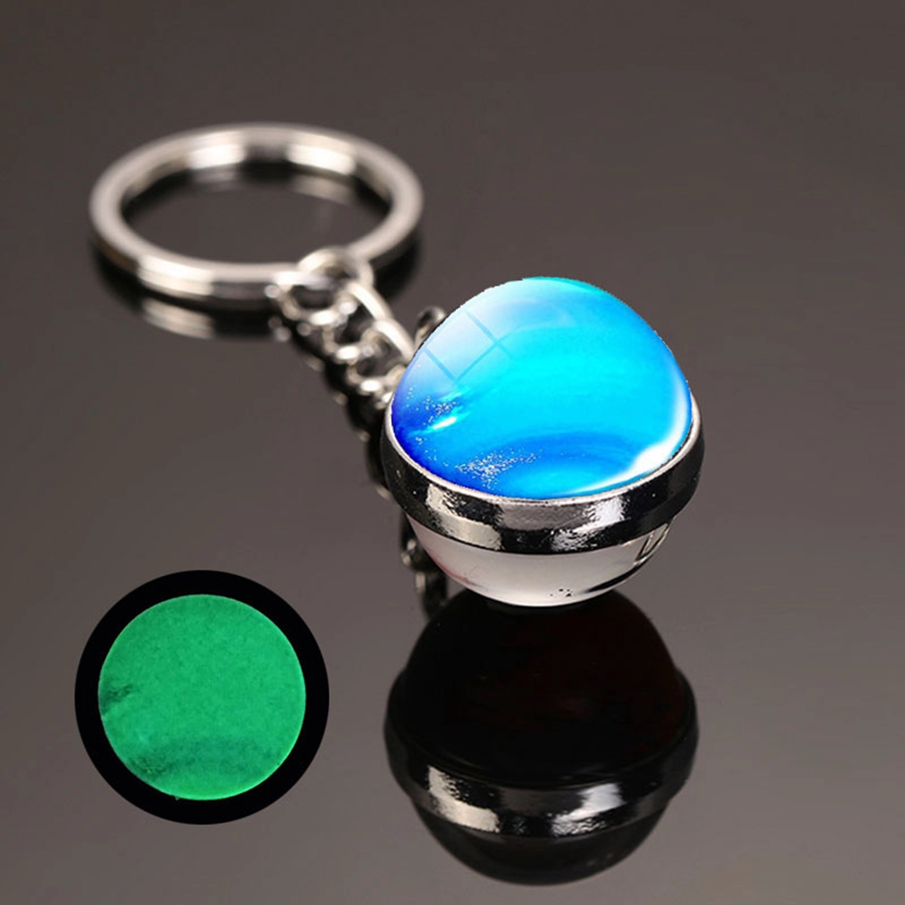 Glow in the Dark Crystal Ball Key Chain 19