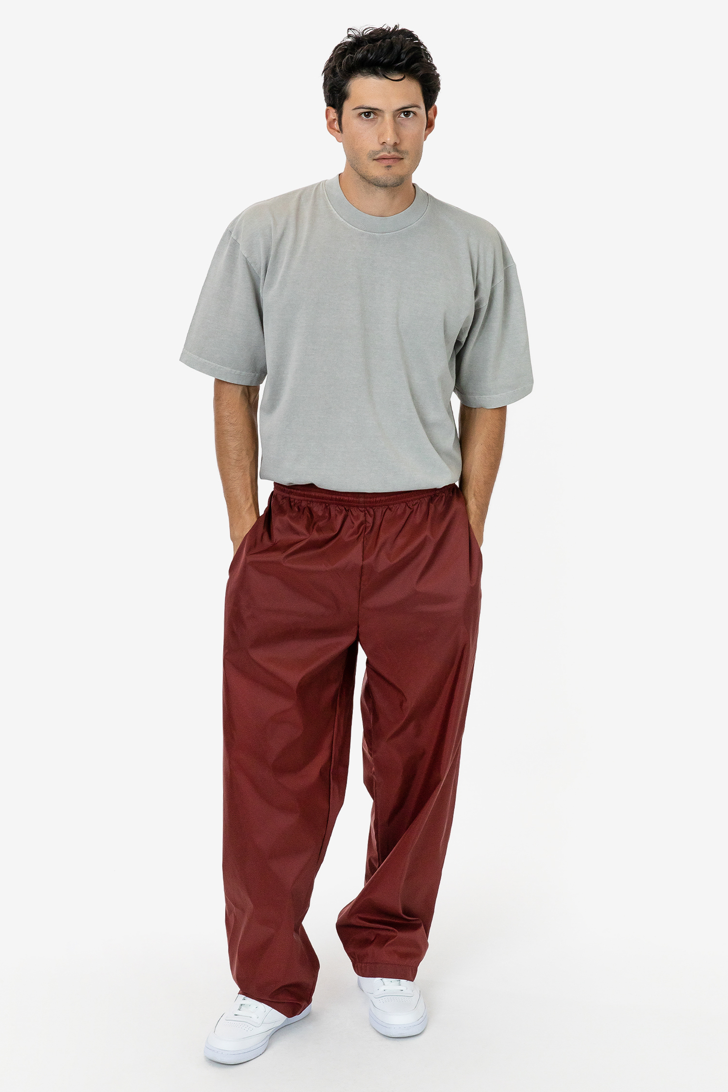 NYLON TAFFETA WIDE LEG PANTS 6