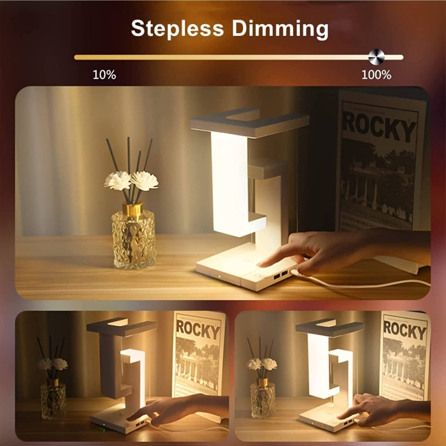 2 in 1 Levitating Wireless Charger & Desk Lamp 3
