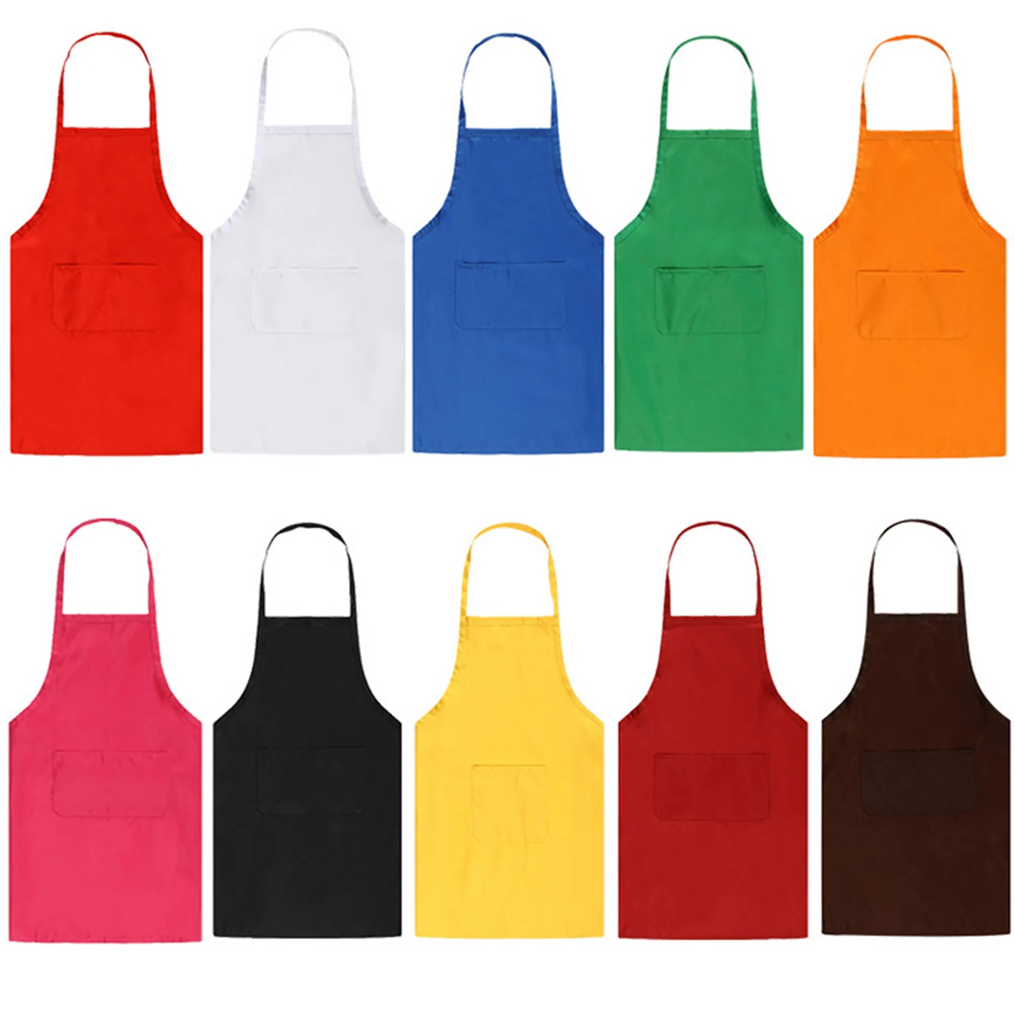 Unisex Plain Apron With Front Pocket 3