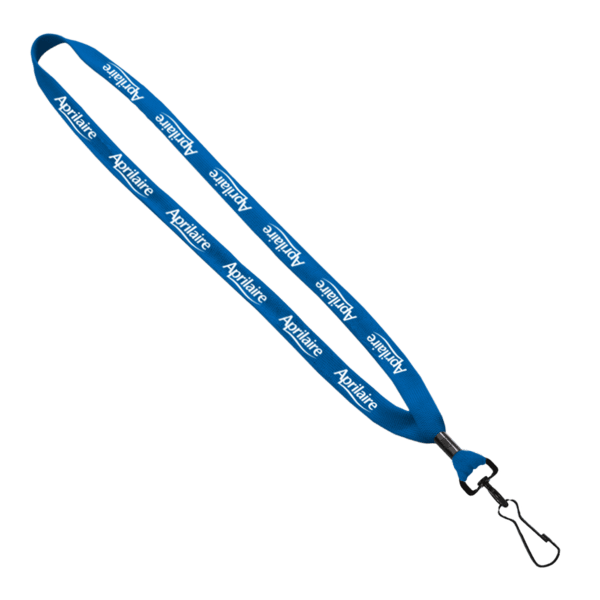 5/8" Polyester Shoelace Lanyard with Metal Crimp & Split-Ring 377
