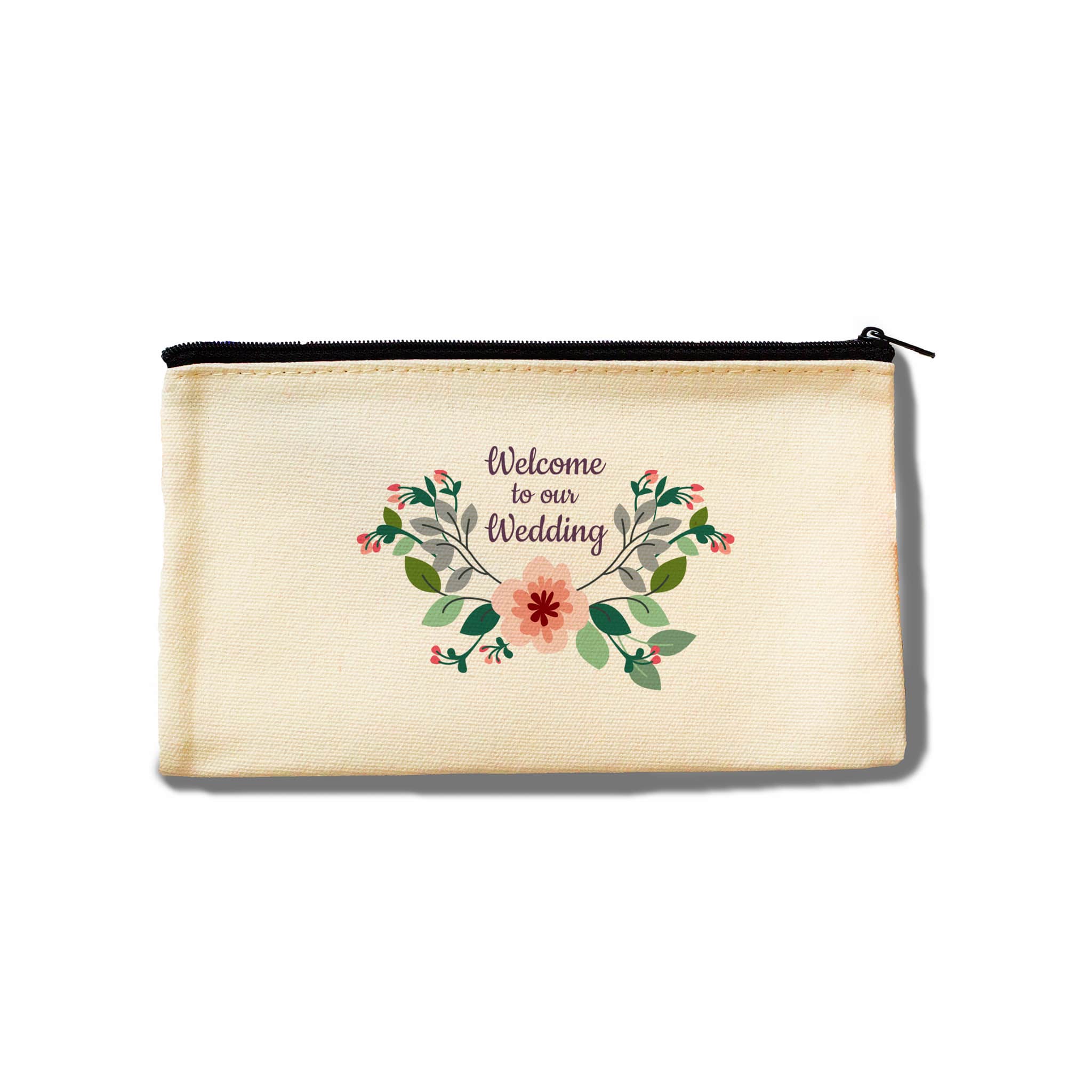 Flat Cosmetic Pouch, custom tote bag with logo imprint 2