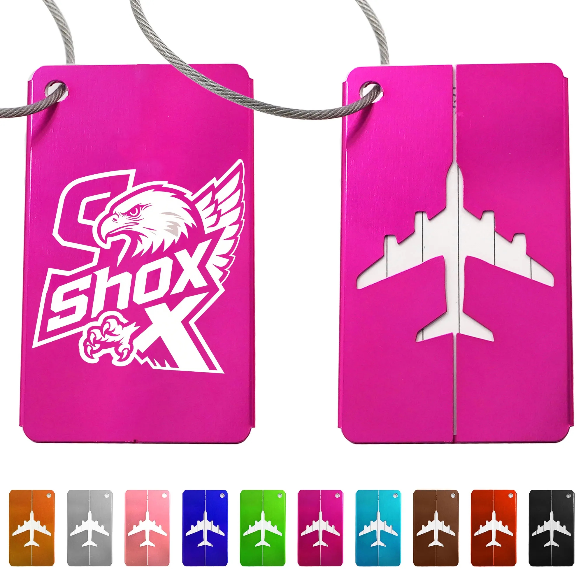MOQ 20 Aluminum Luggage Suitcase Tag 2