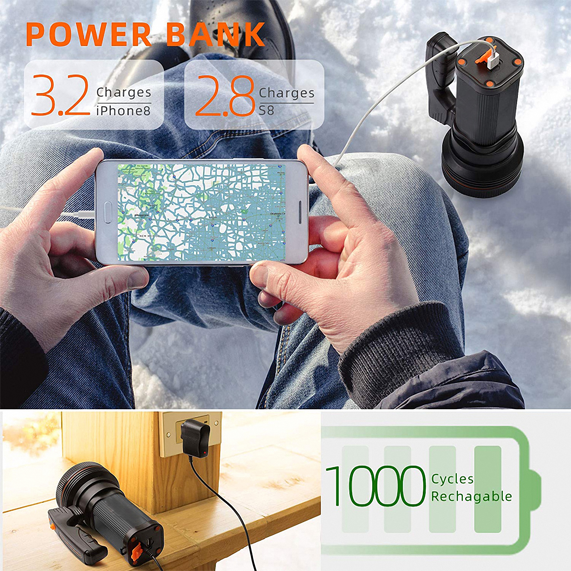 Rechargeable Handheld Tactical Flashlight 5