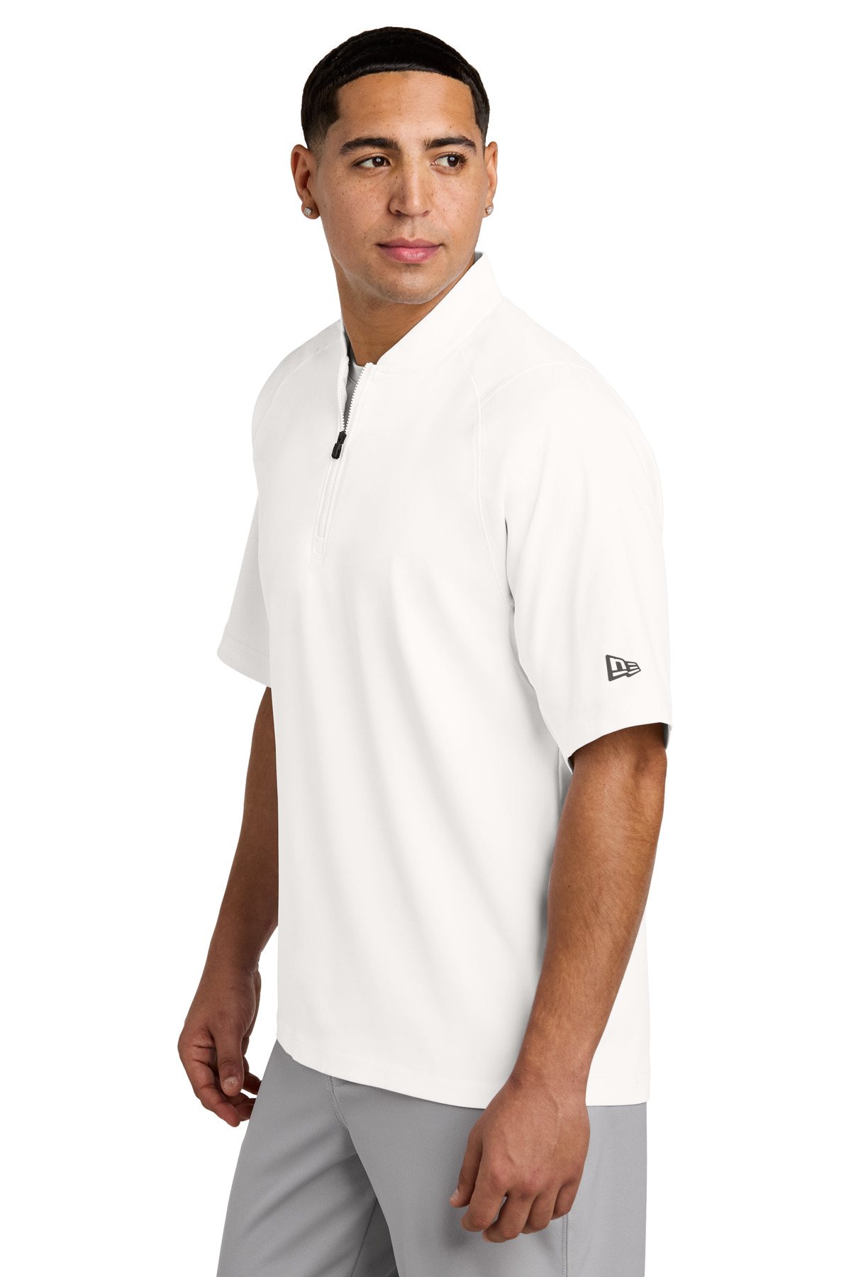 New Era Cage Short Sleeve 1/4-Zip Jacket. NEA600 16