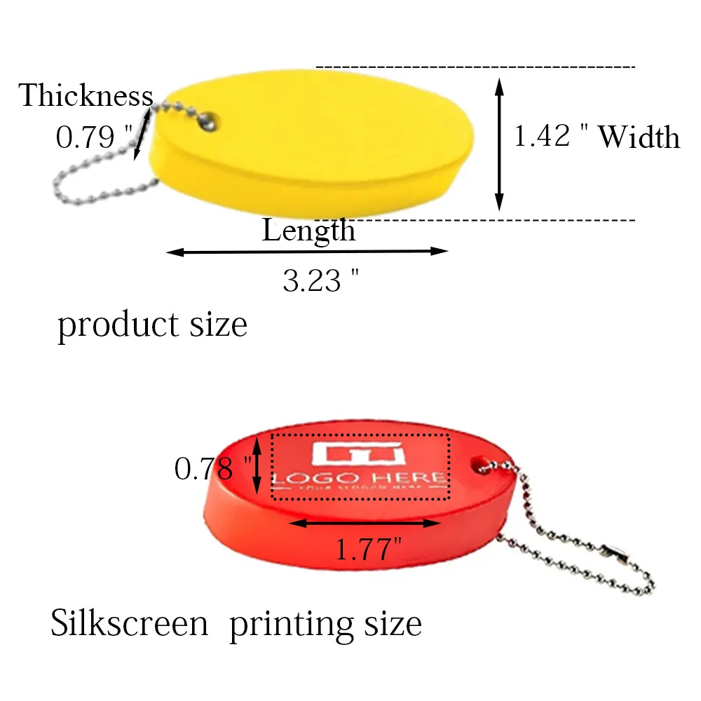 Oval Floating Keychain 2