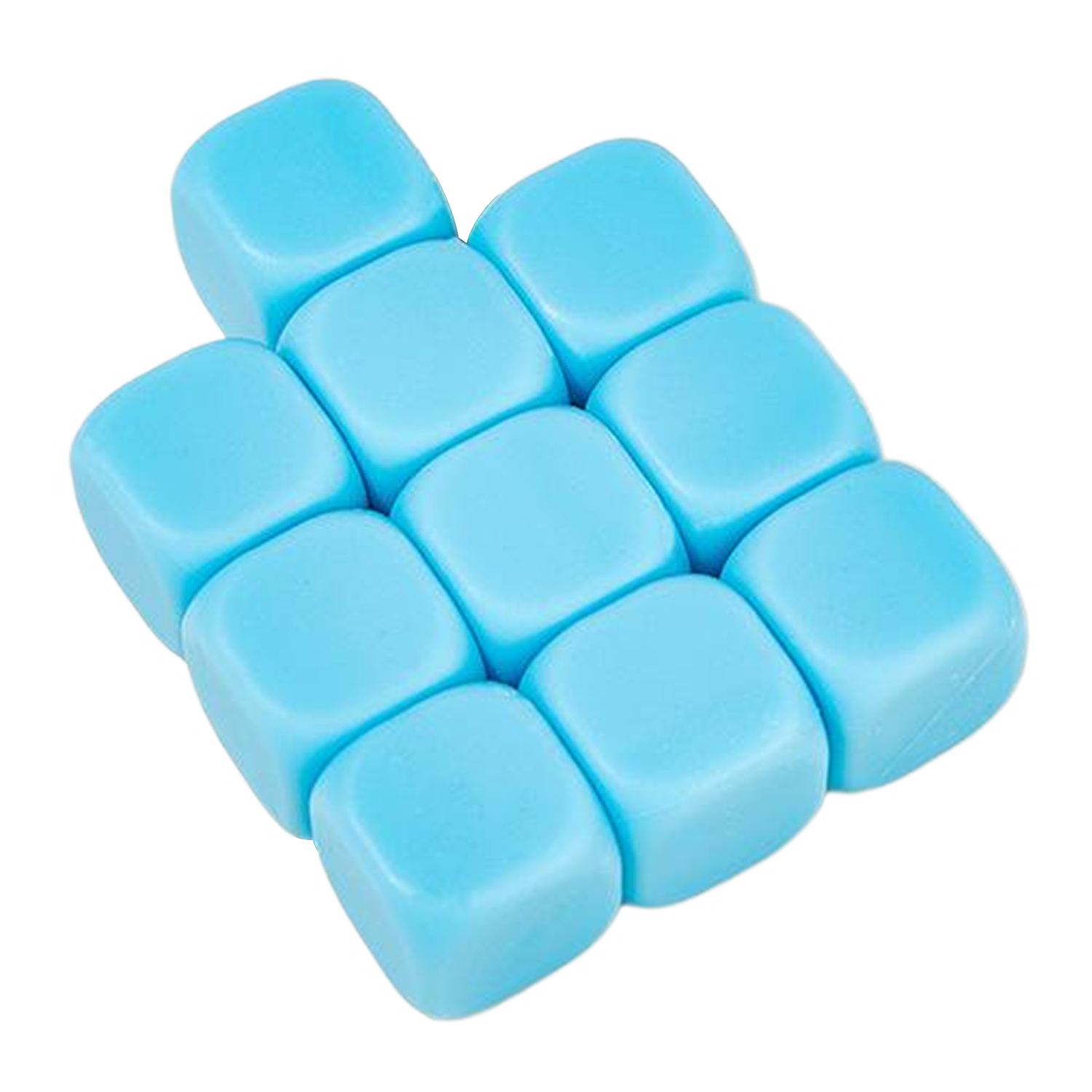 10 Pcs Silicone Stone Catching Dice Game w/ Pouch 15