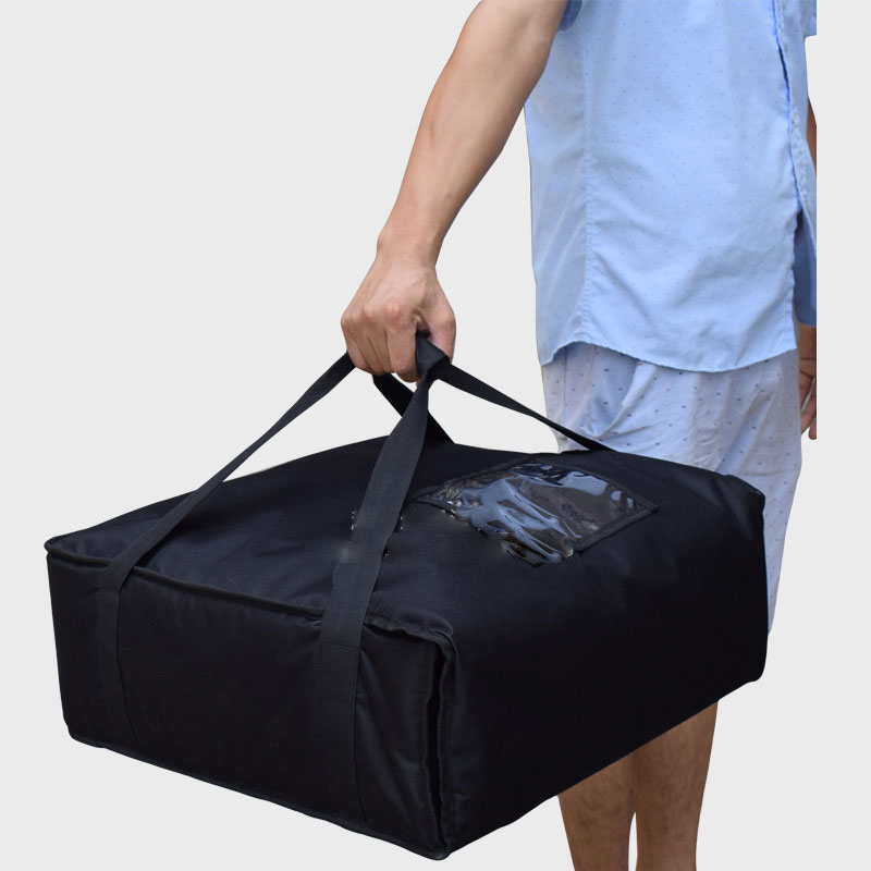Professional Food Delivery Bag Pizza Boxes Warmer Carrier 19x19x7" 2