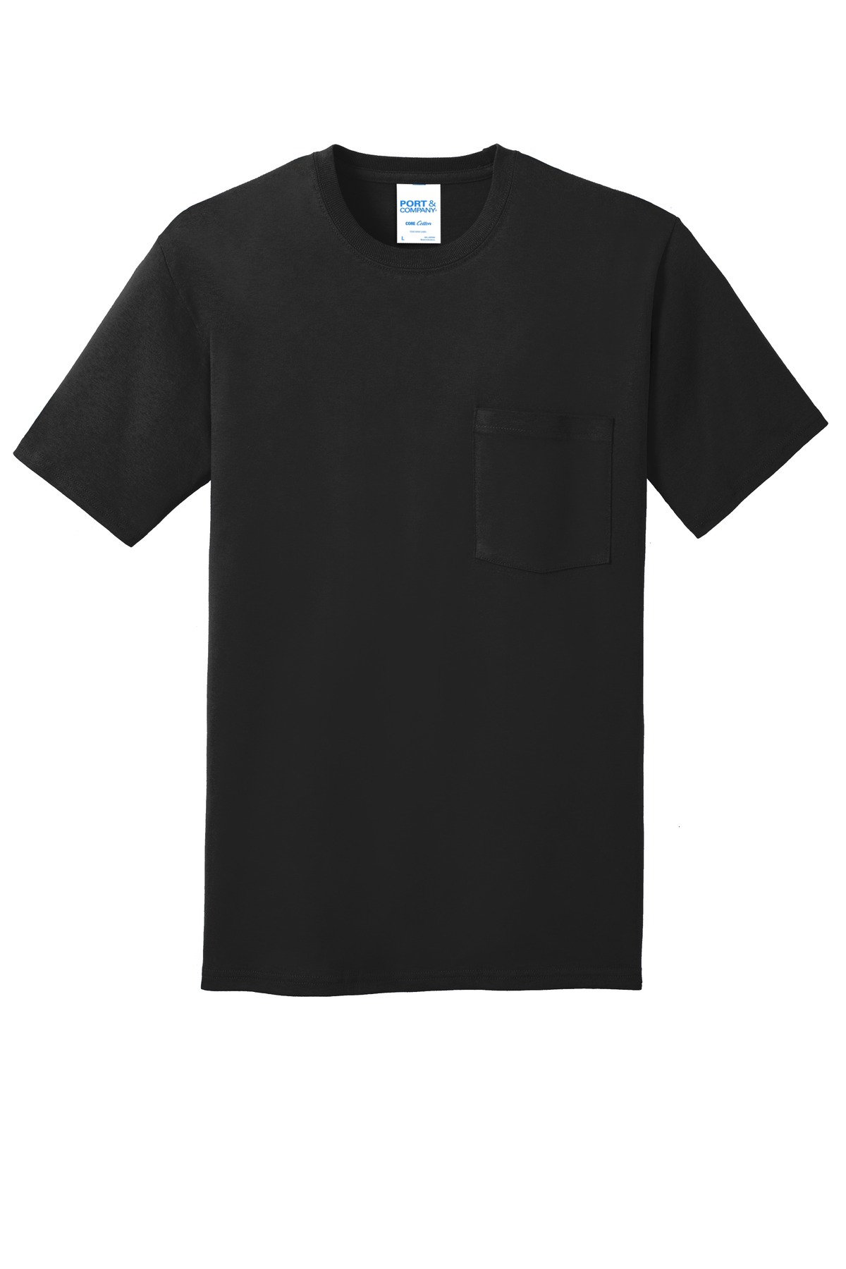 Port & Co Core Cotton Pocket Tee. PC54P 111