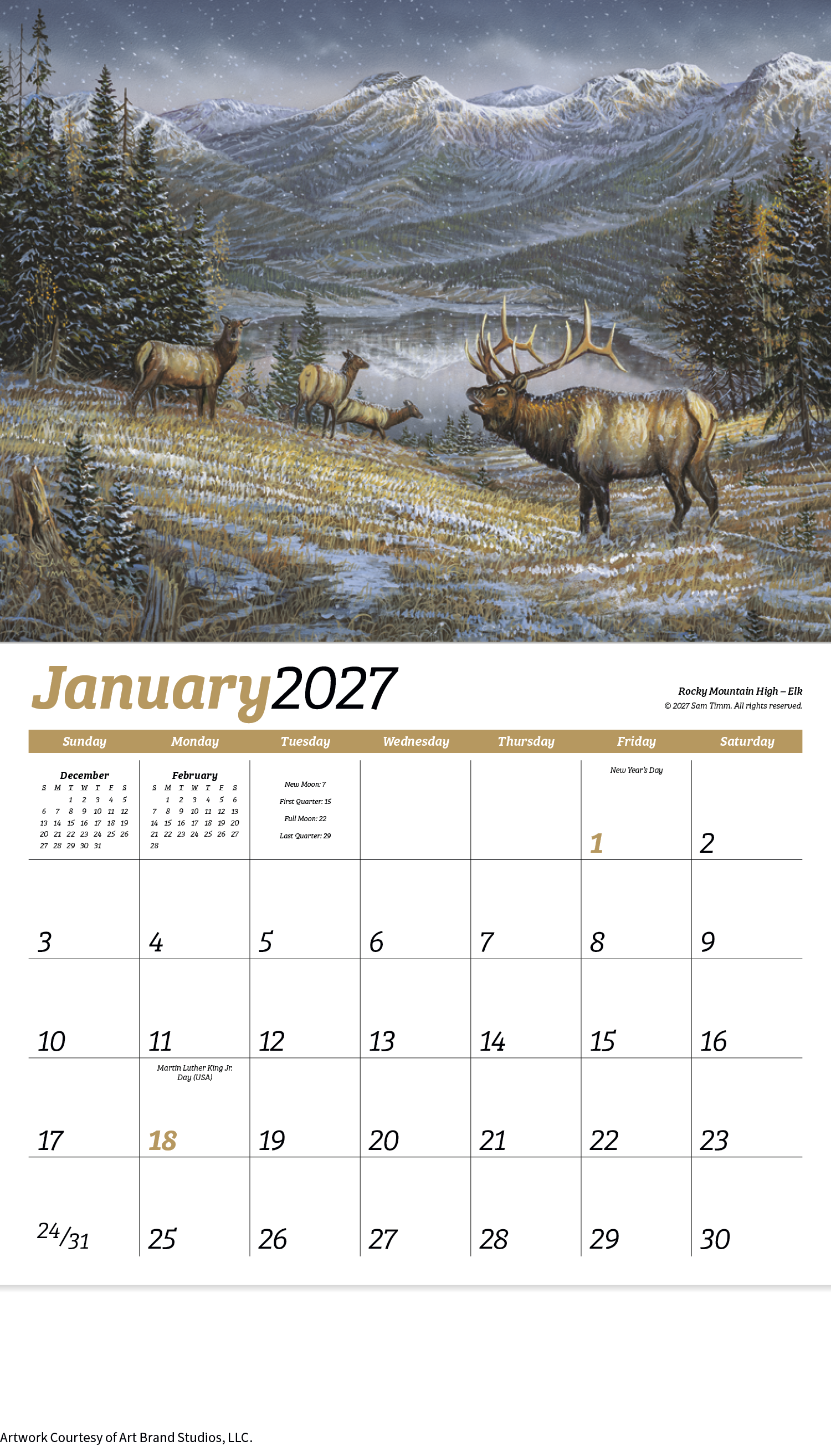 HotLine® Products Wildlife Collection Appointment Calendar - Stapled 60