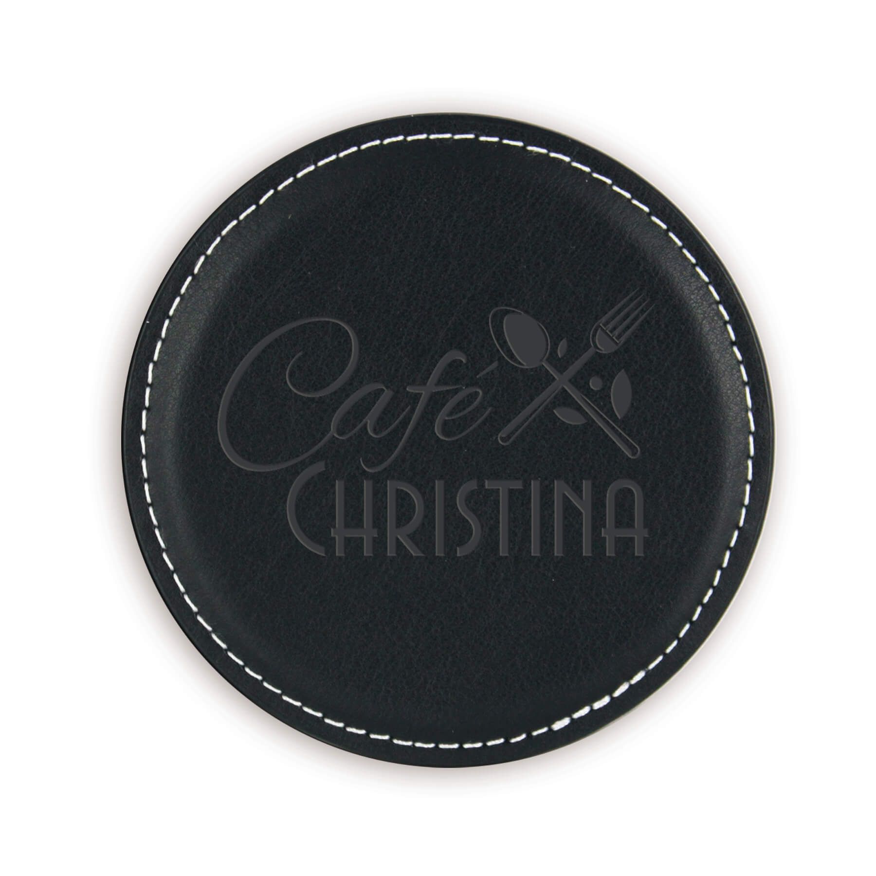 Vintage Leather Round Coaster 5