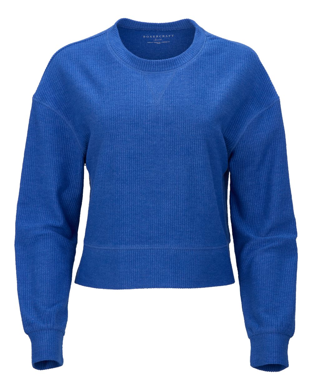 Women's Ribbed Knit Cropped Boxy Crew - BW5102 44
