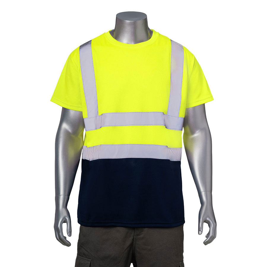 VISIPRO Short Sleeve Reflective Colorblock Safety T-Shirt - 5