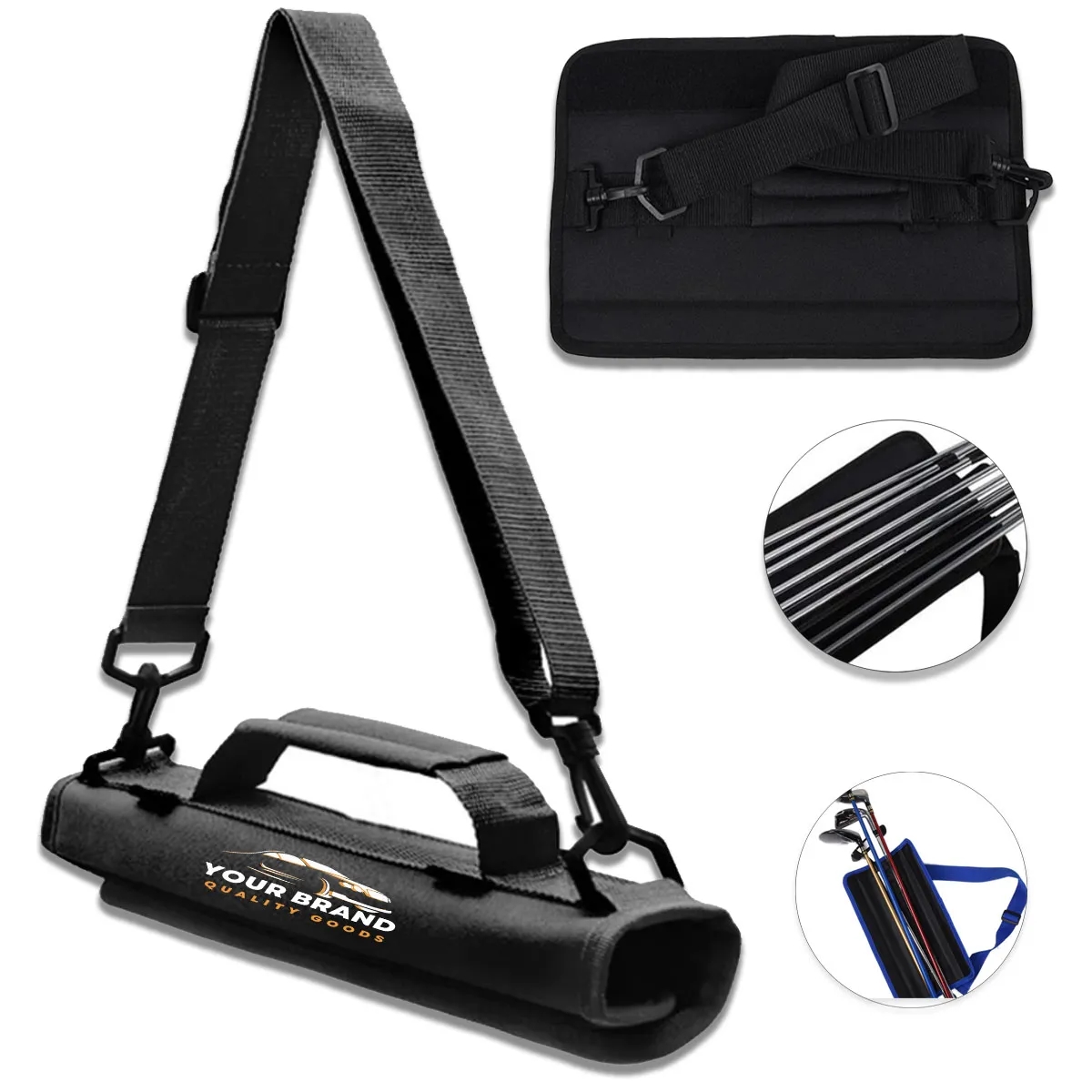 Outdoor Portable Nylon Foldable Golf Club Travel Carry Bag 4