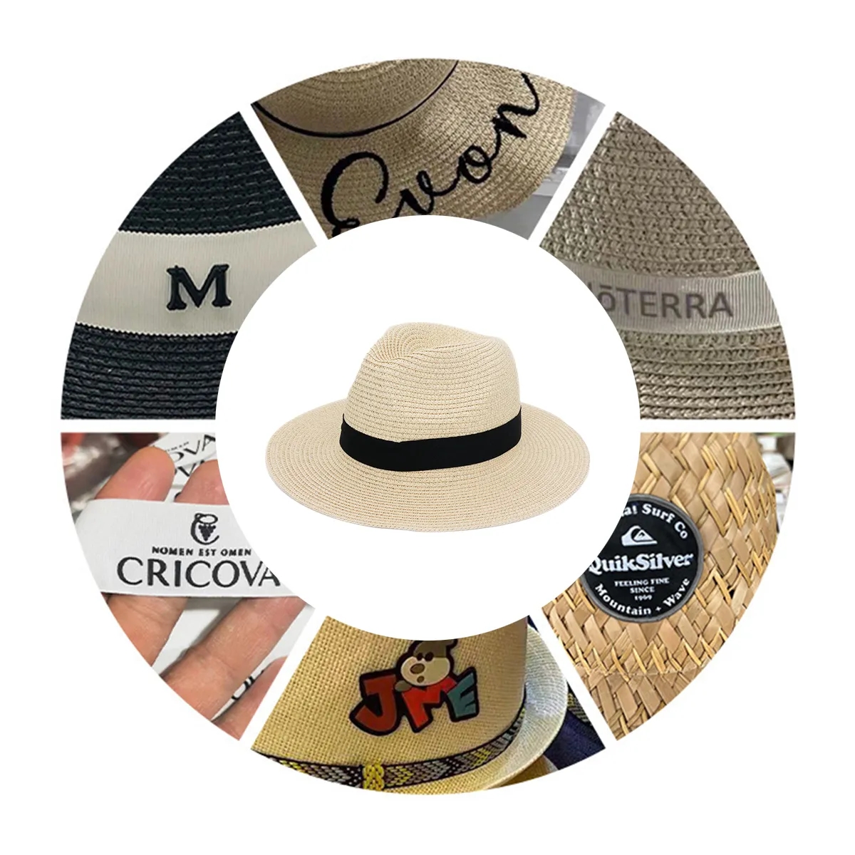 Straw Panama Style Fedora Hat 5