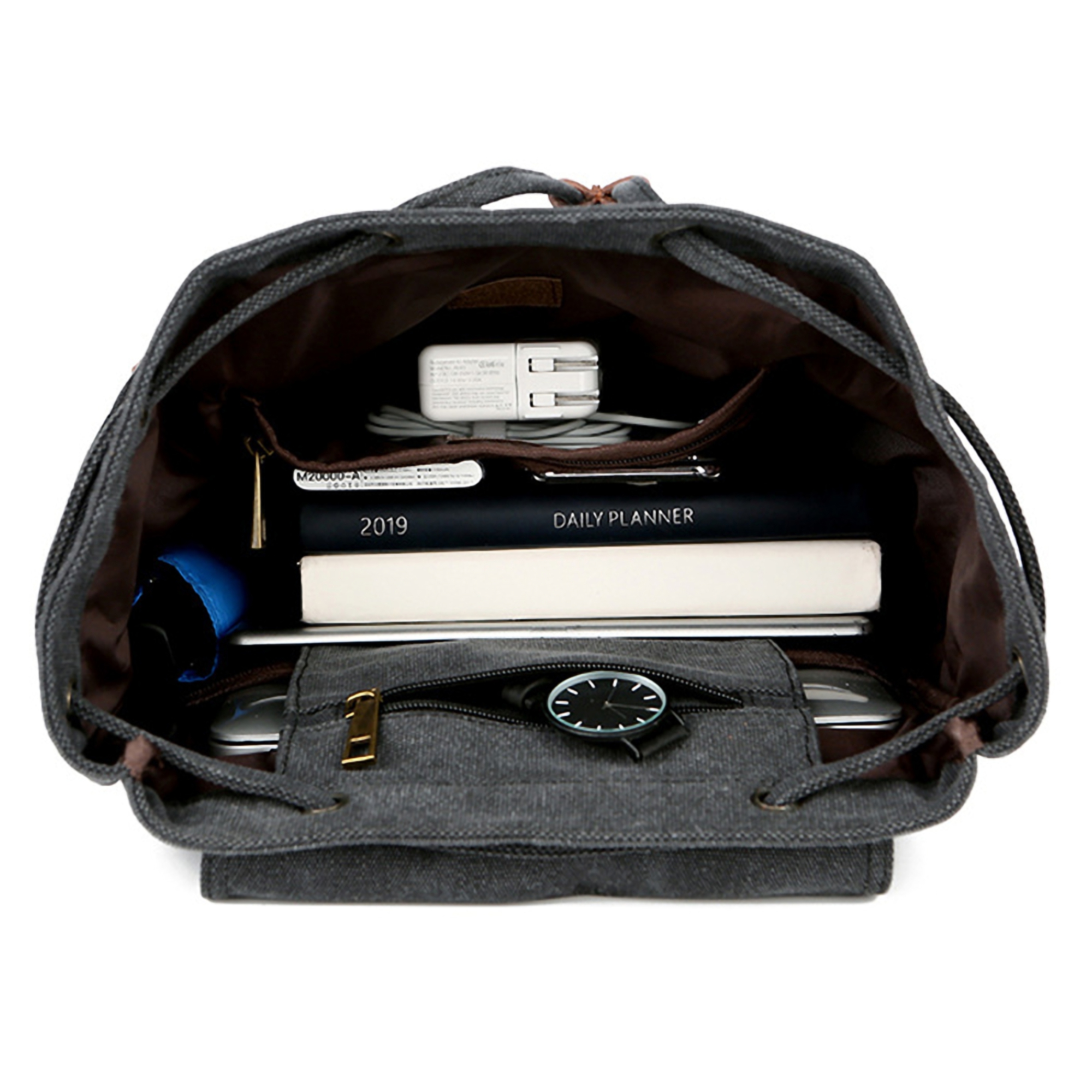 Vintage Canvas Leather Backpack 5