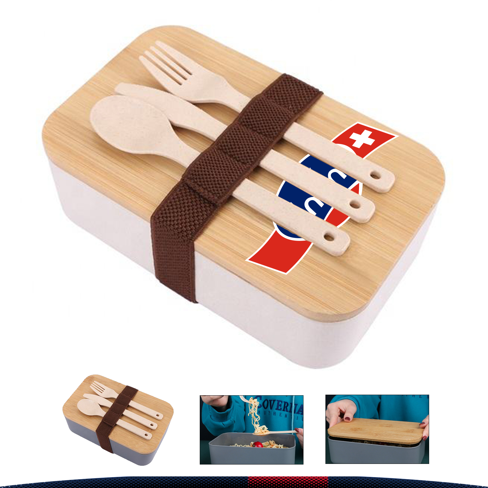 Bamboo Lid Lunch Box 2