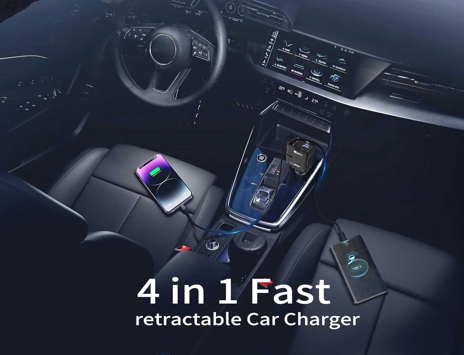 4-in-1 Fast Charge Car Charger Adapter 5