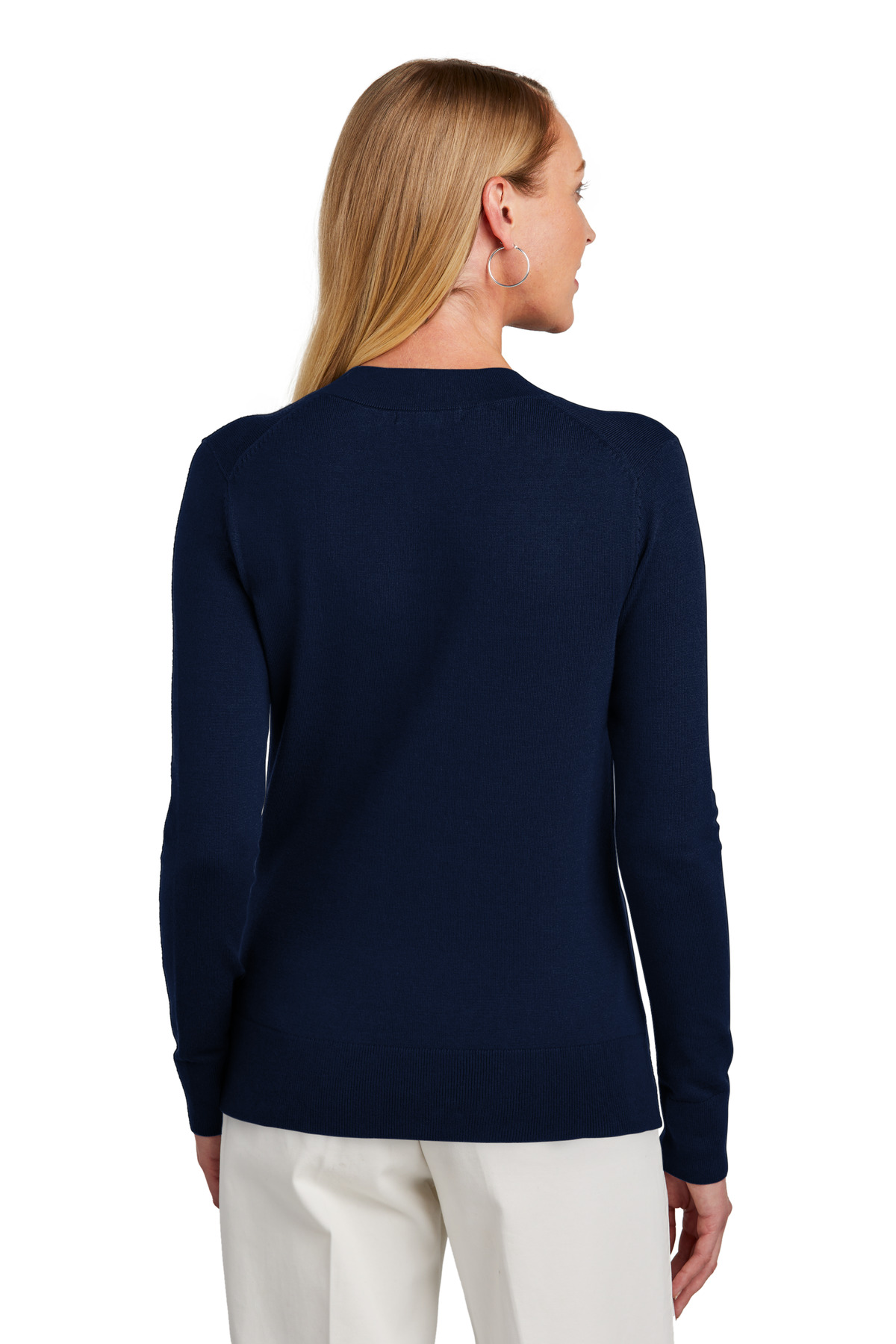 Brooks Brothers Women's Cotton Stretch V-Neck Sweater BB18401 3