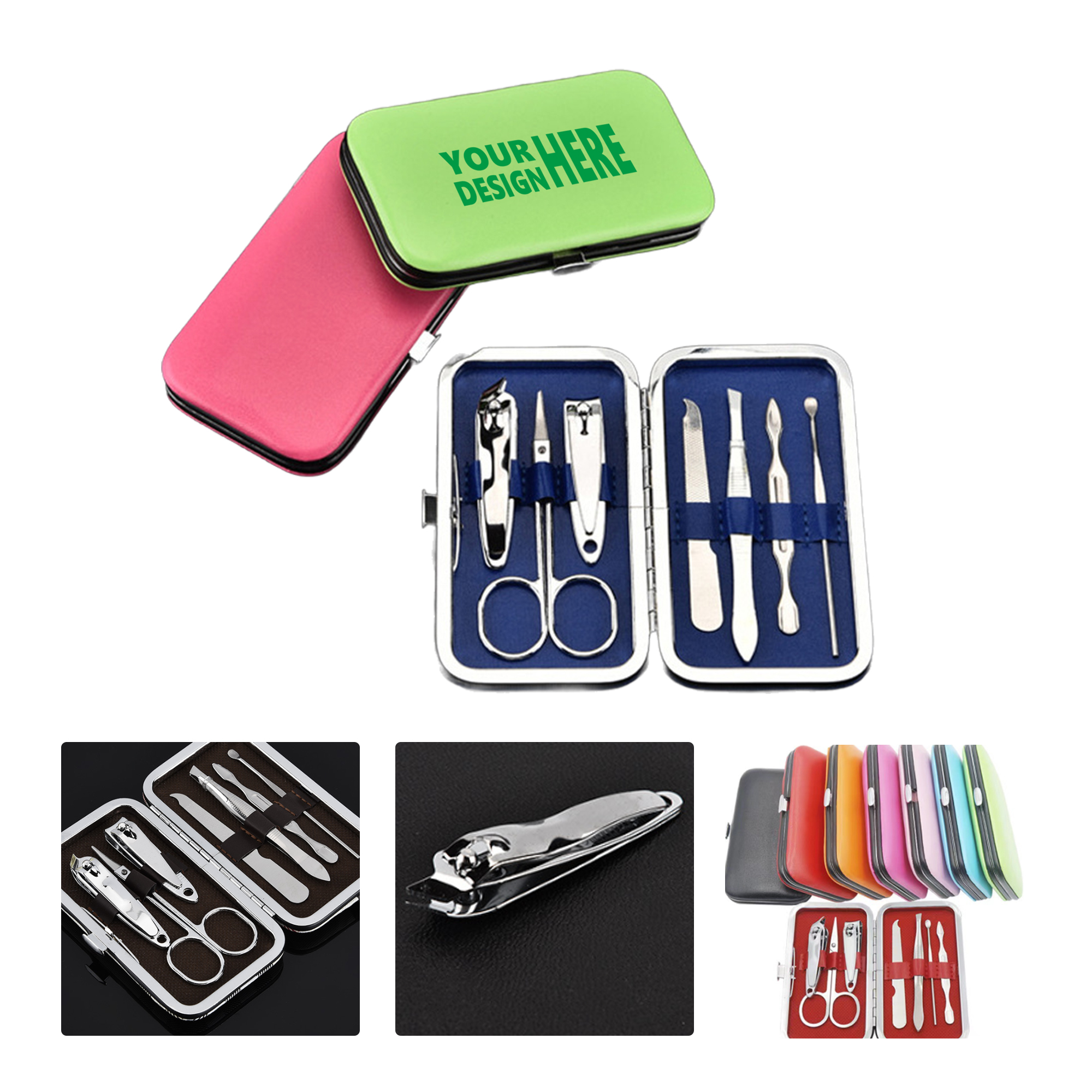 MOQ 50 7-Piece Nail Clipper Set Custom Logo Manicure Kit 2