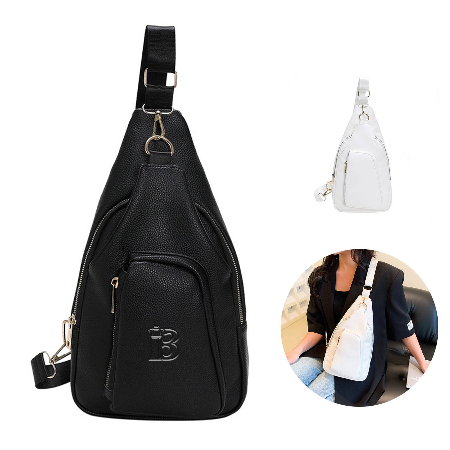 PU Leather Women's Fashionable Crossbody Bag 2
