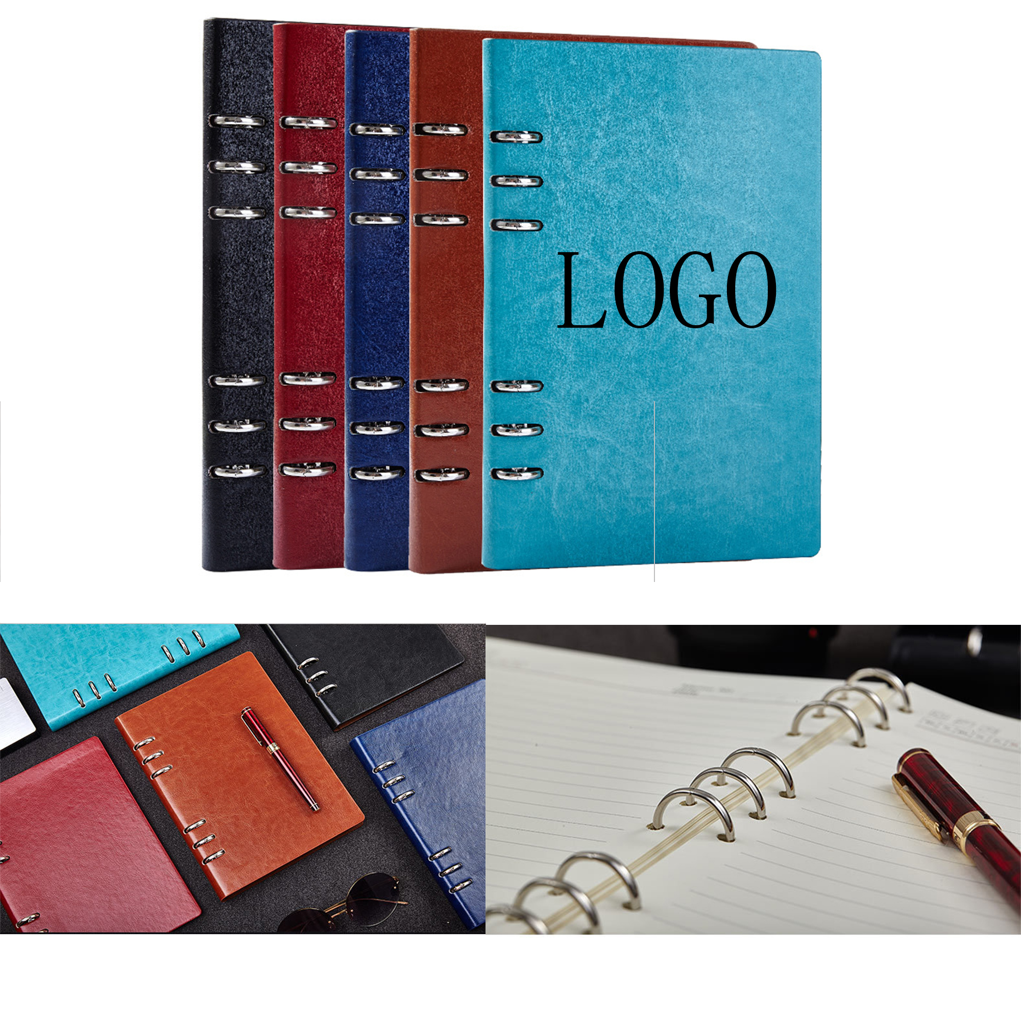 Business Removable PU Leather Notebook 6
