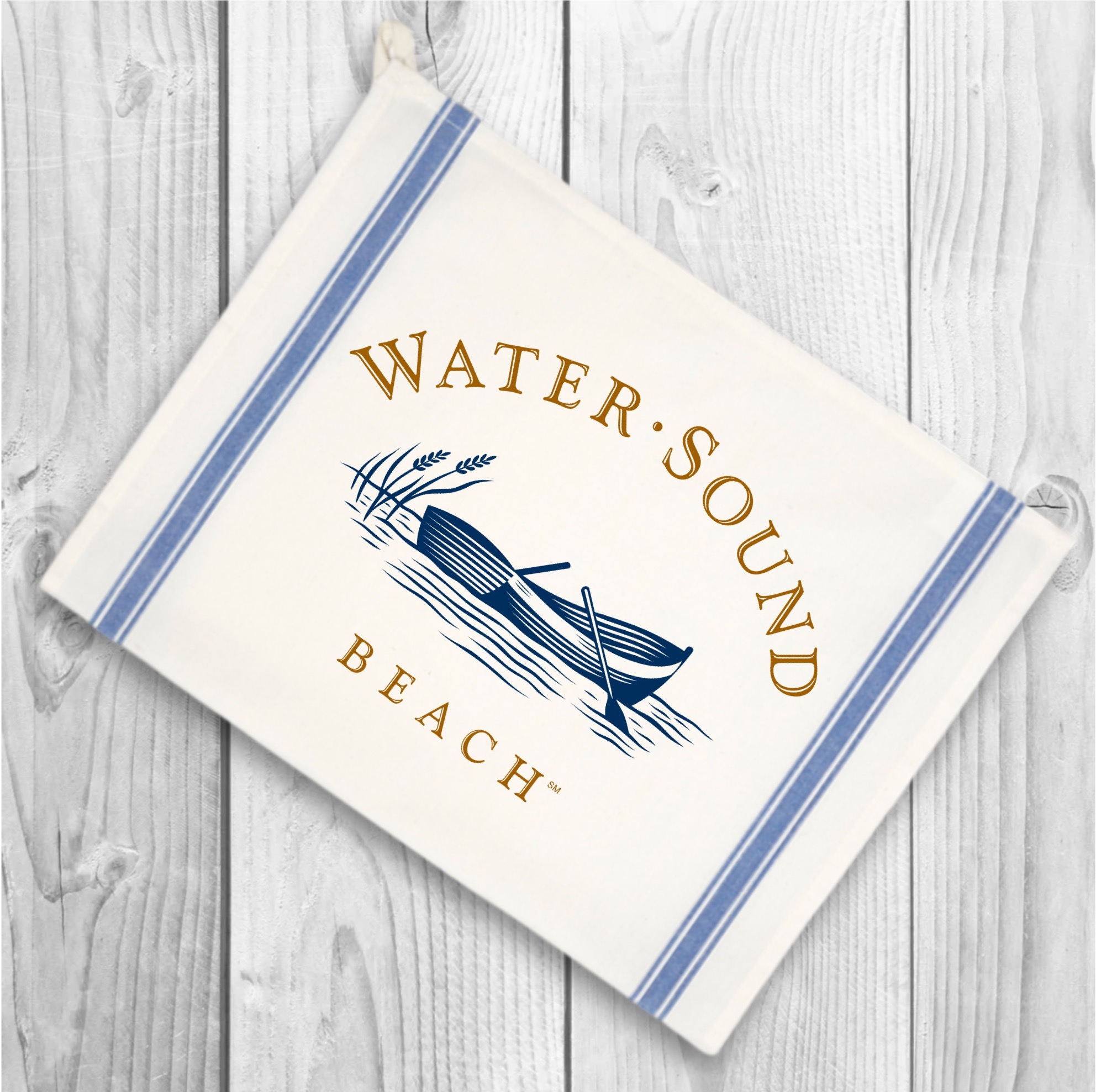 Vintage Stripped Kitchen Towel - Blue Stripe 4