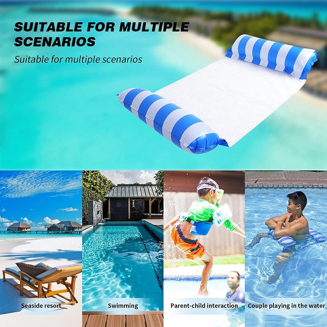 Inflatable Water Hammock Swimming Pool Floats 3