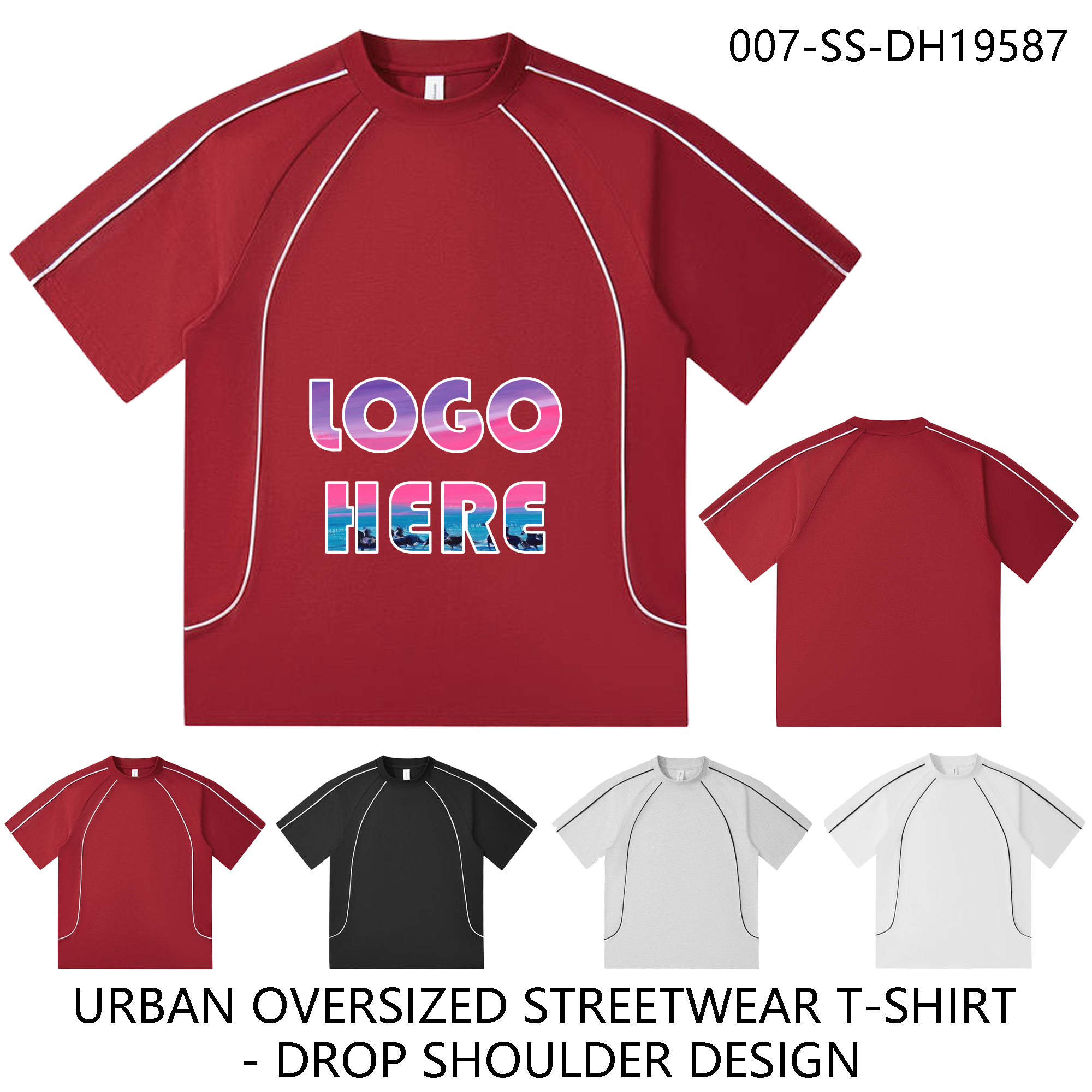 Cotton Oversize Fashion T-Shirt | Street Culture Tee | Bulk Event Branding 1