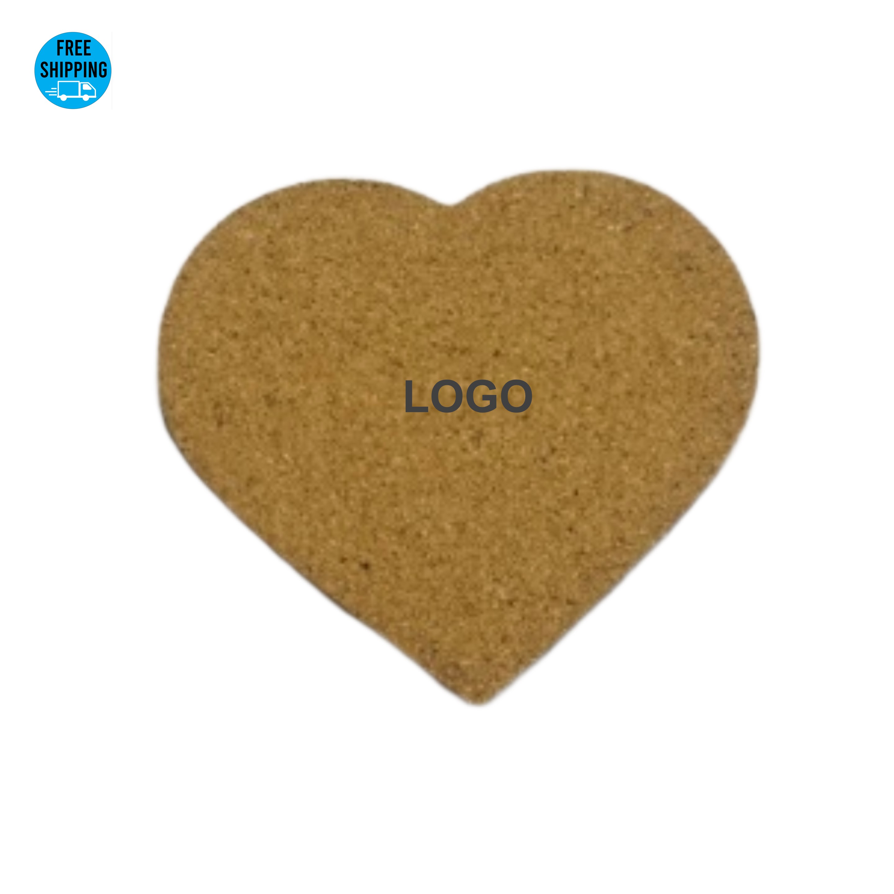 Heart Shape Cork Coaster 1/5" Thick 4