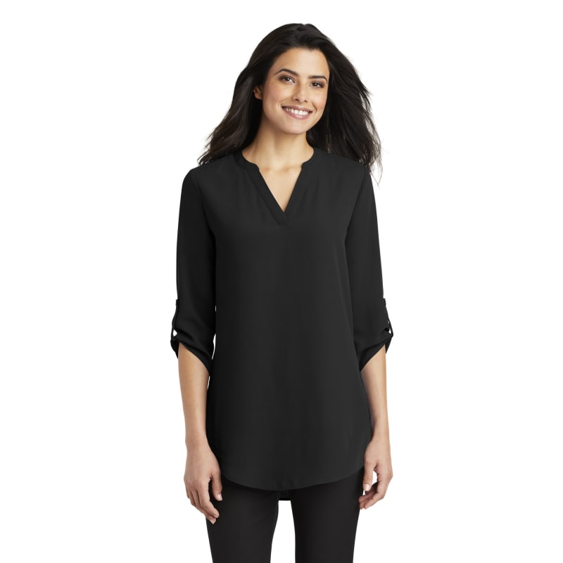 Port Authority Ladies 3/4-Sleeve Tunic Blouse. 10