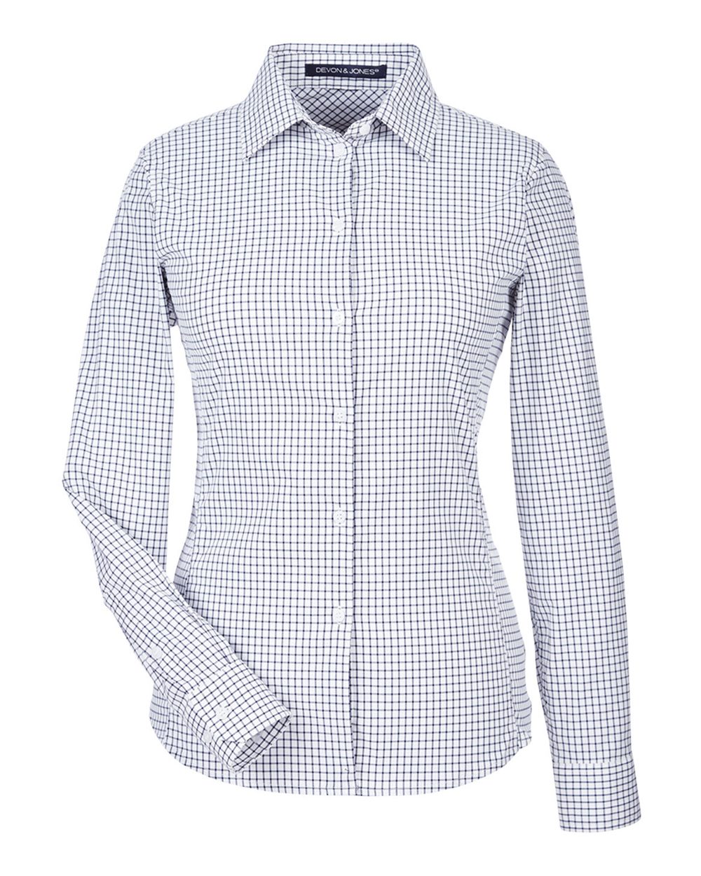 Women's CrownLux Performance® Micro Windowpane Woven Dress Shirt - DG540W 15
