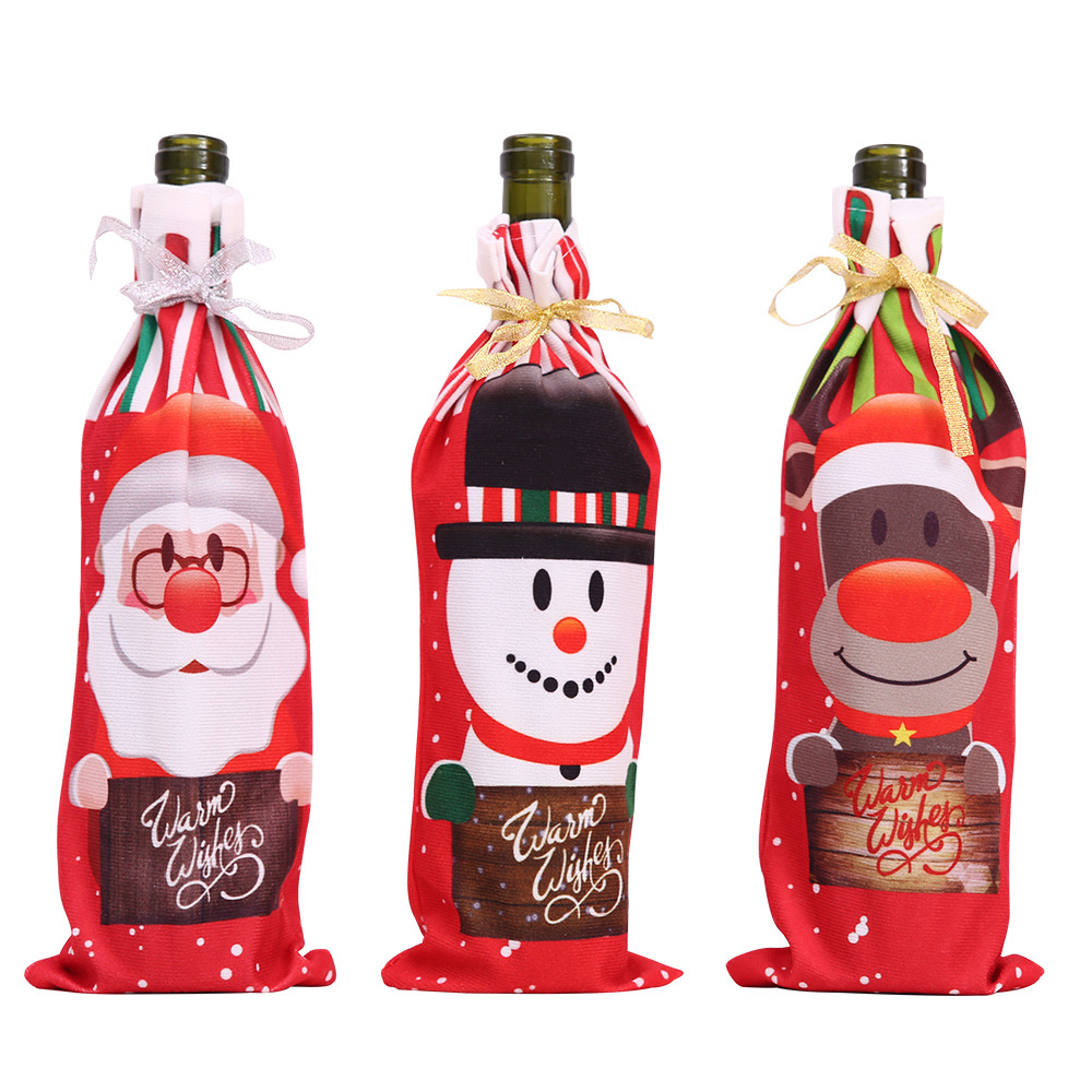 12 5/8 " Christmas Wine Bottle Covers 2
