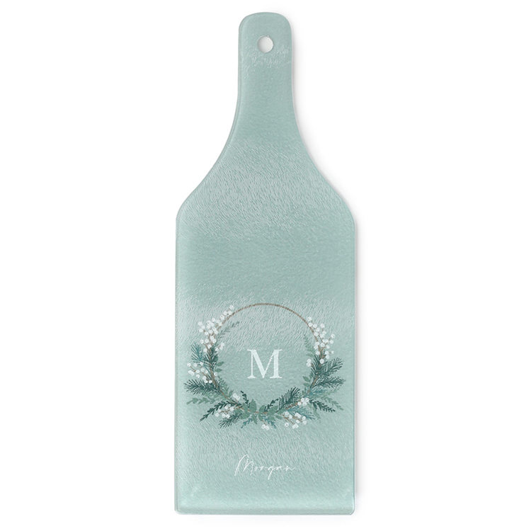 Holiday Monogram Paddle Cutting Board 1