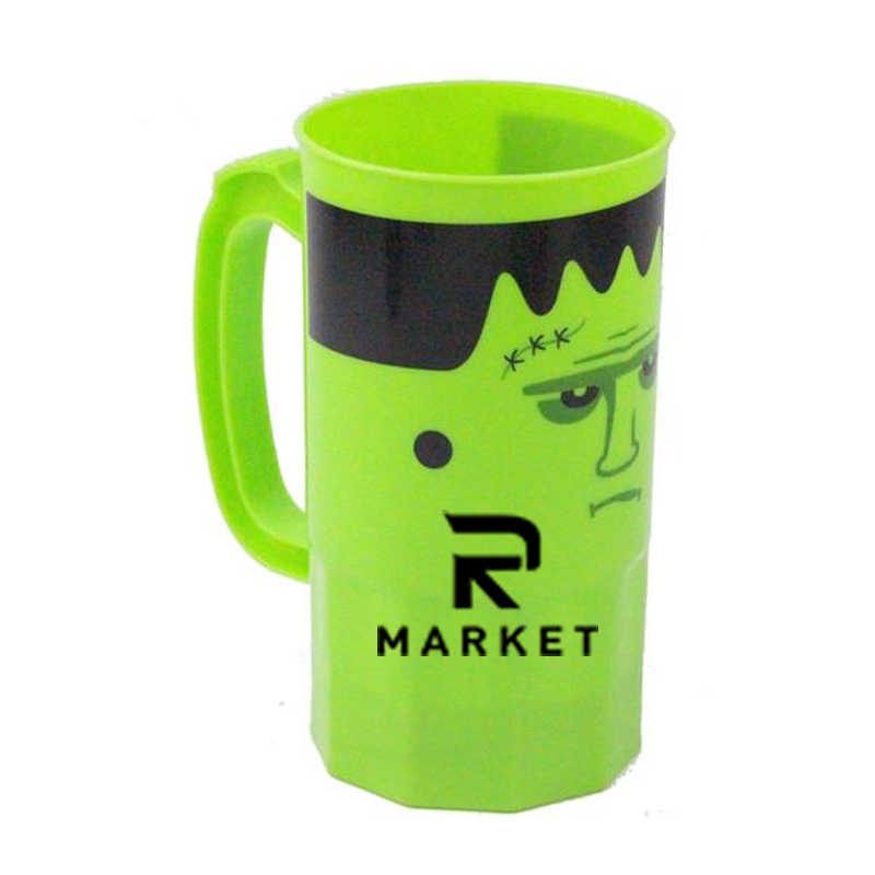 Cartoon Plastic Beer Mugs with Handle 1