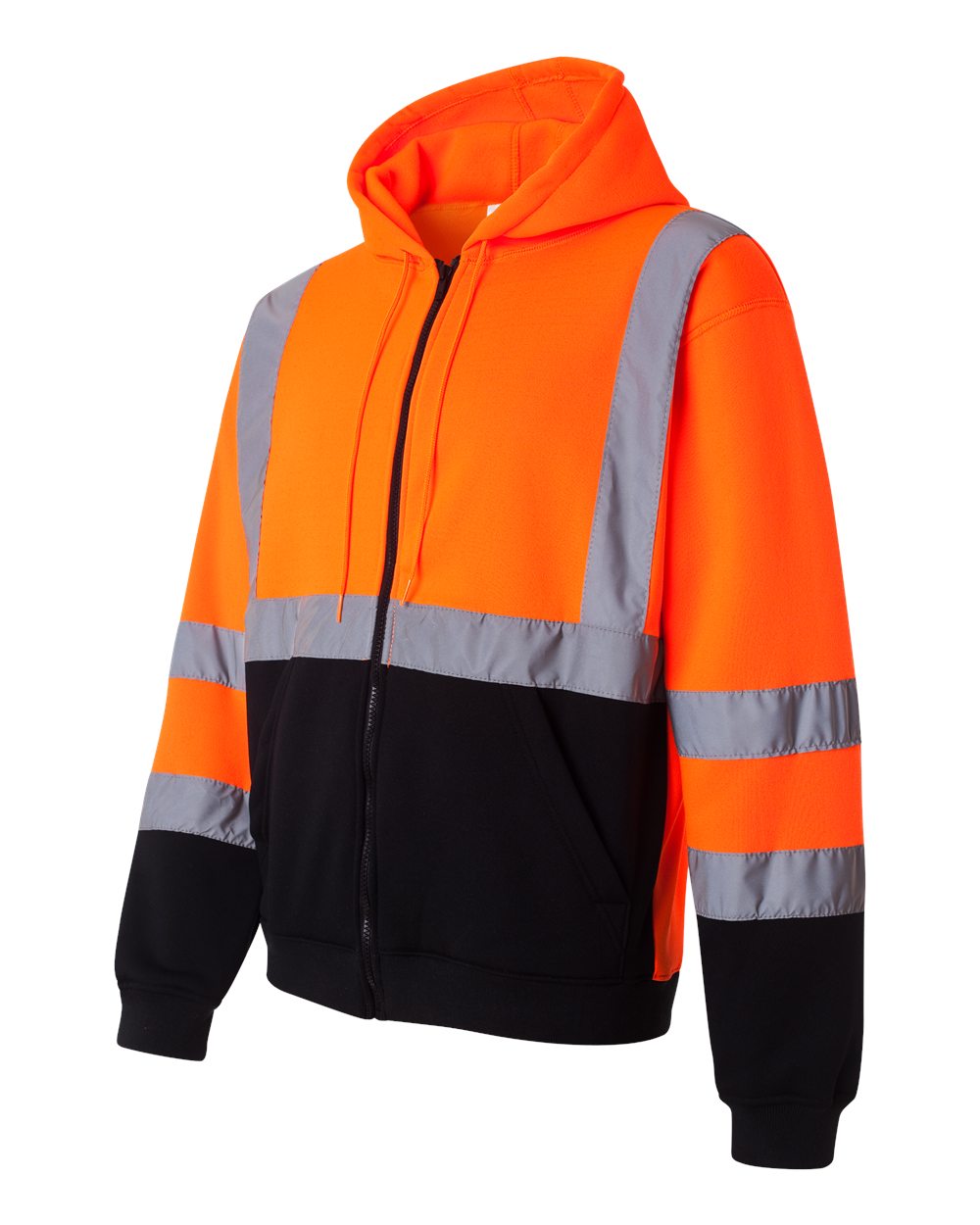 Unisex Hi-Vis Full-Zip Hooded Sweatshirt - JS102-103 7