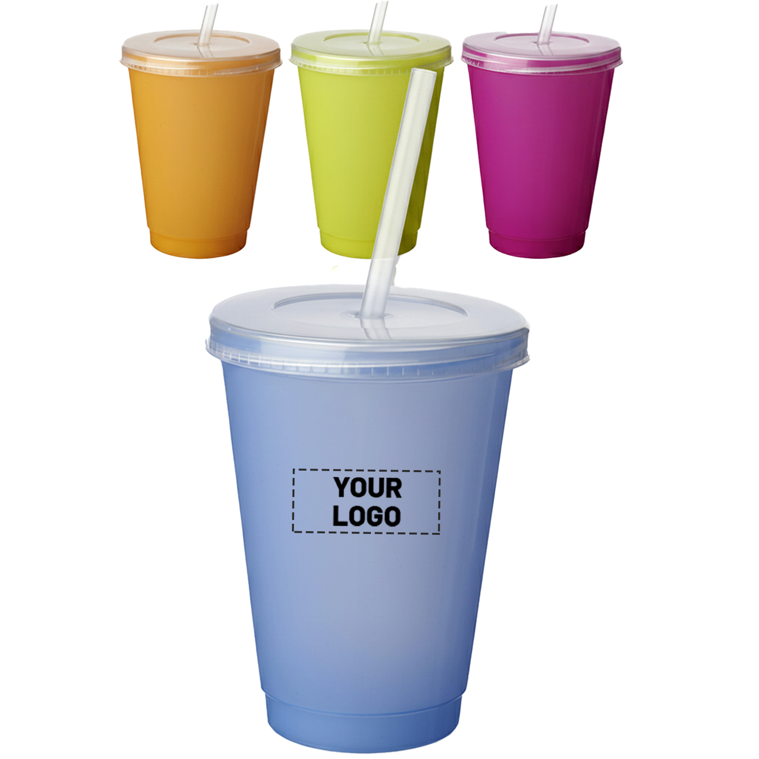 Color Changing Tumbler with Straw, 16 oz. 5