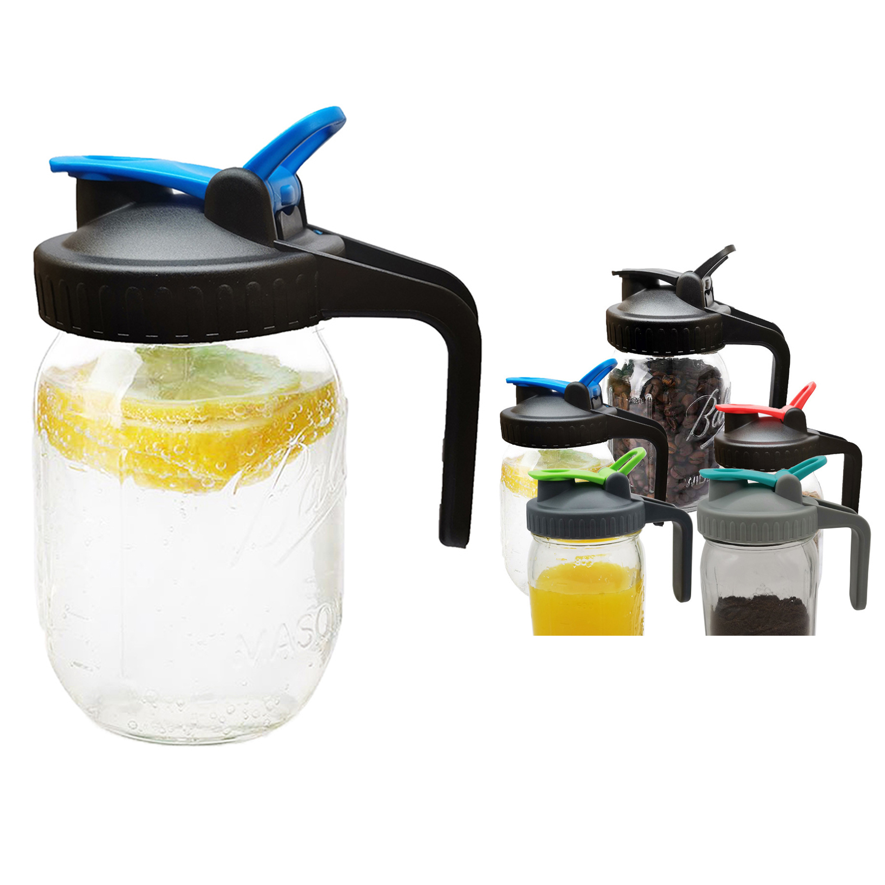 Heavy Duty Glass Mason Jar Pitcher 2
