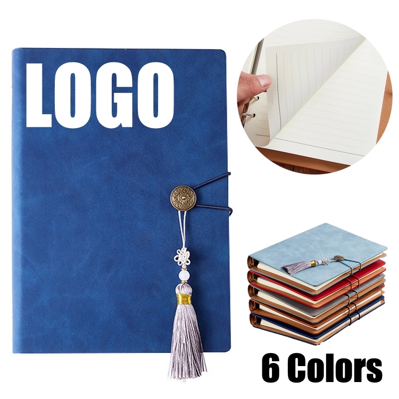 PU Leather A5 Business Travel Journal Binder Notebook 6