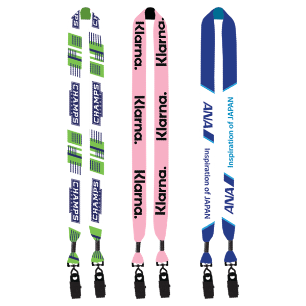 1" Double Ended Dye-Sublimated Lanyard with Metal Crimp & Metal Bulldog Clip 4