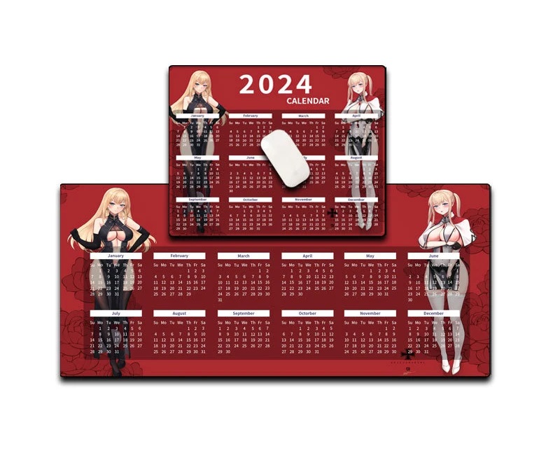 2024 Calendar Mousepad 12in. x 10in. 3