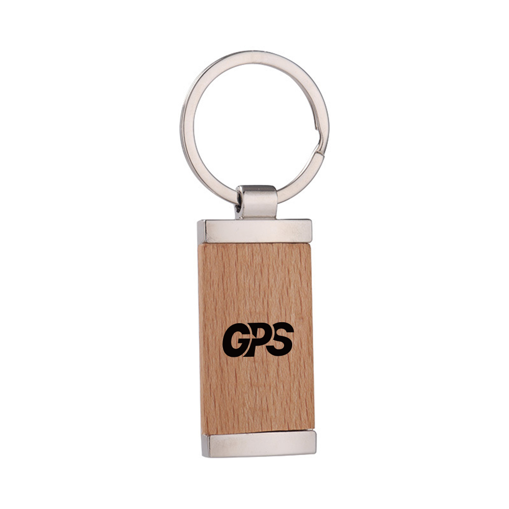 Bamboo Rectangle Keyring 4