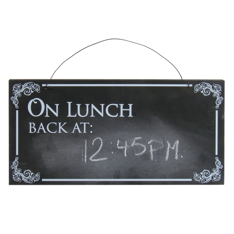 1/2" Frameless Chalkboard with Wire 12"w x 6"h