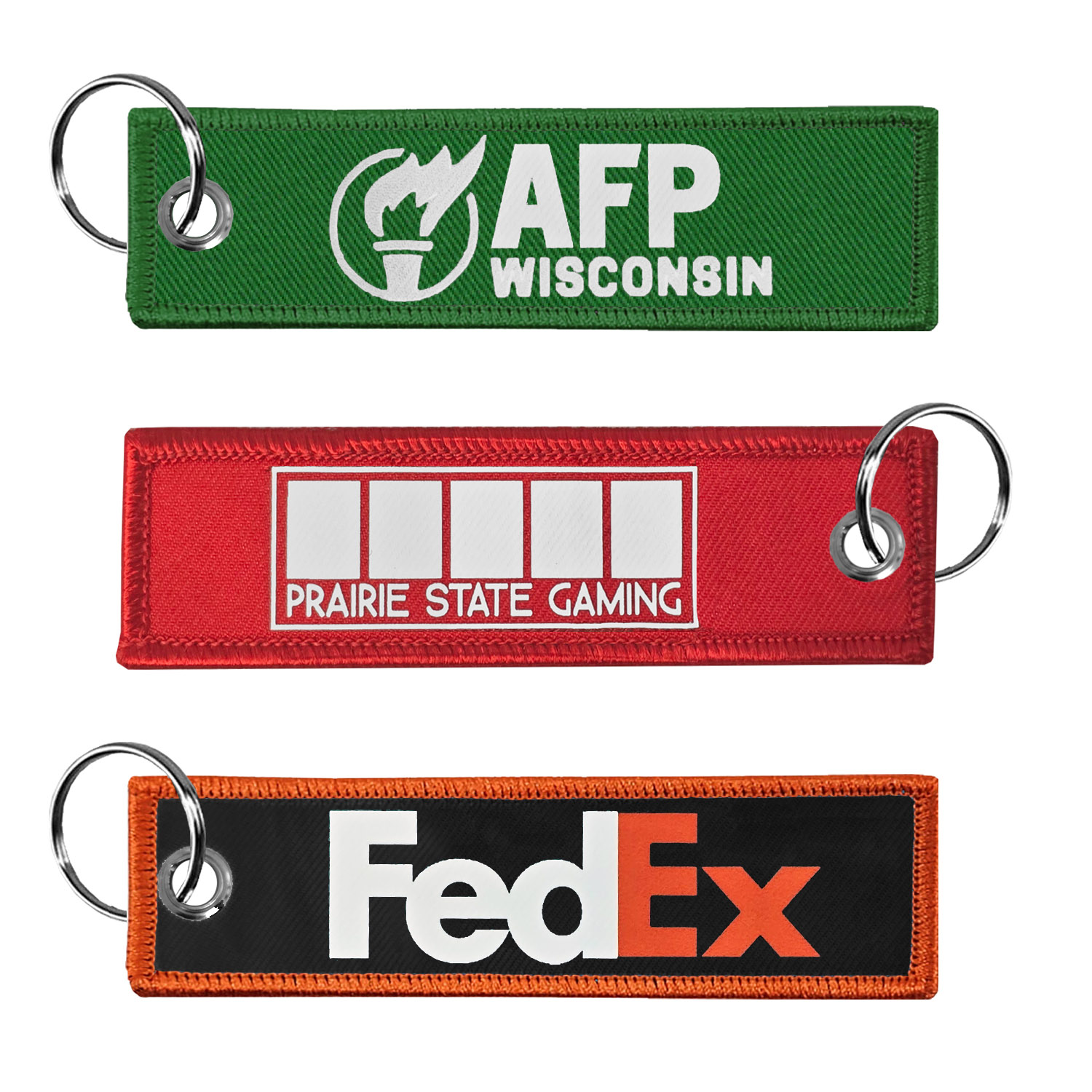 1 1/2" x 5" Two Sided Key Ring with DTF 3