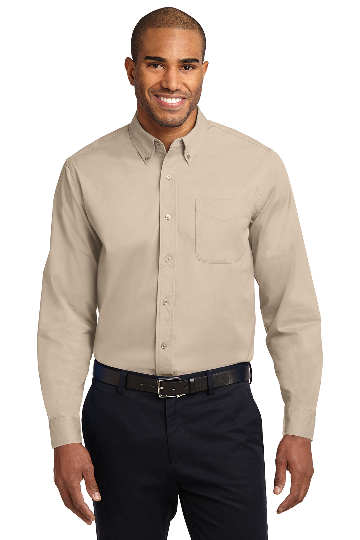 Men's Long Sleeve Oxford Button-Down Easy Care Shirts 24