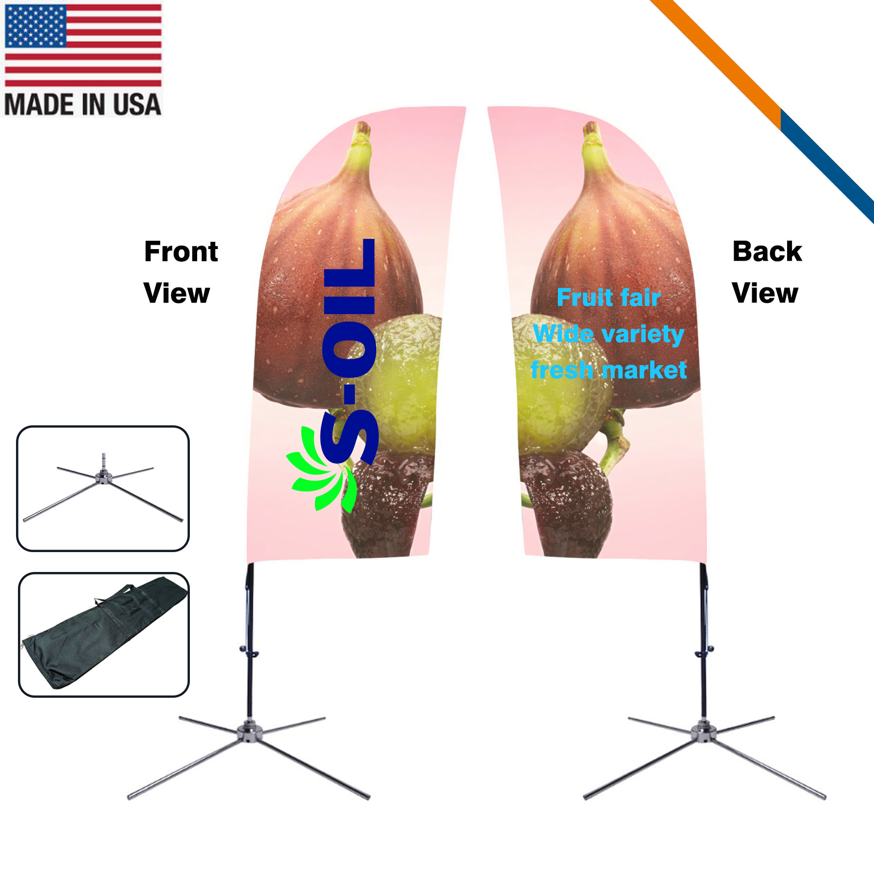 7' Vobet Double-Sided Straight Flag 3