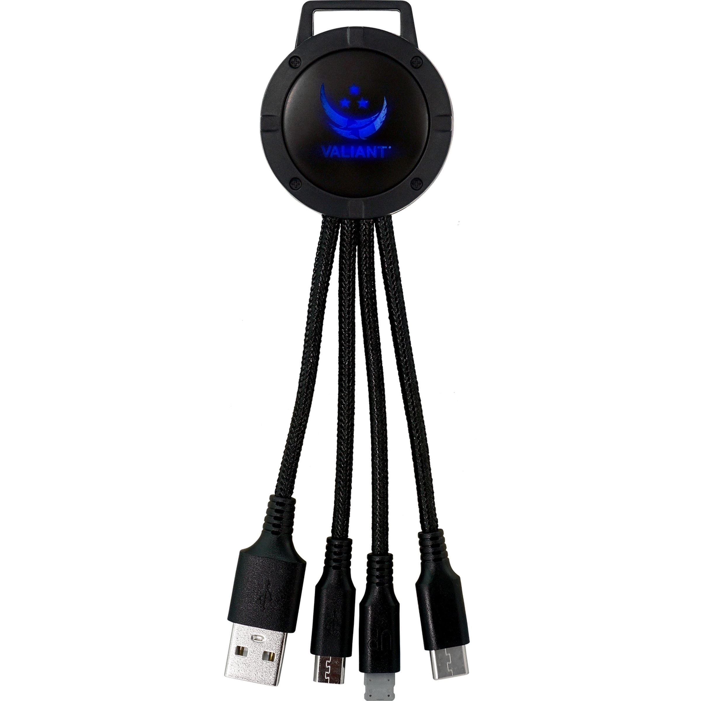 LIGHT UP COLOR TWO TONE 3-IN-1 CHARGING CABLE 5