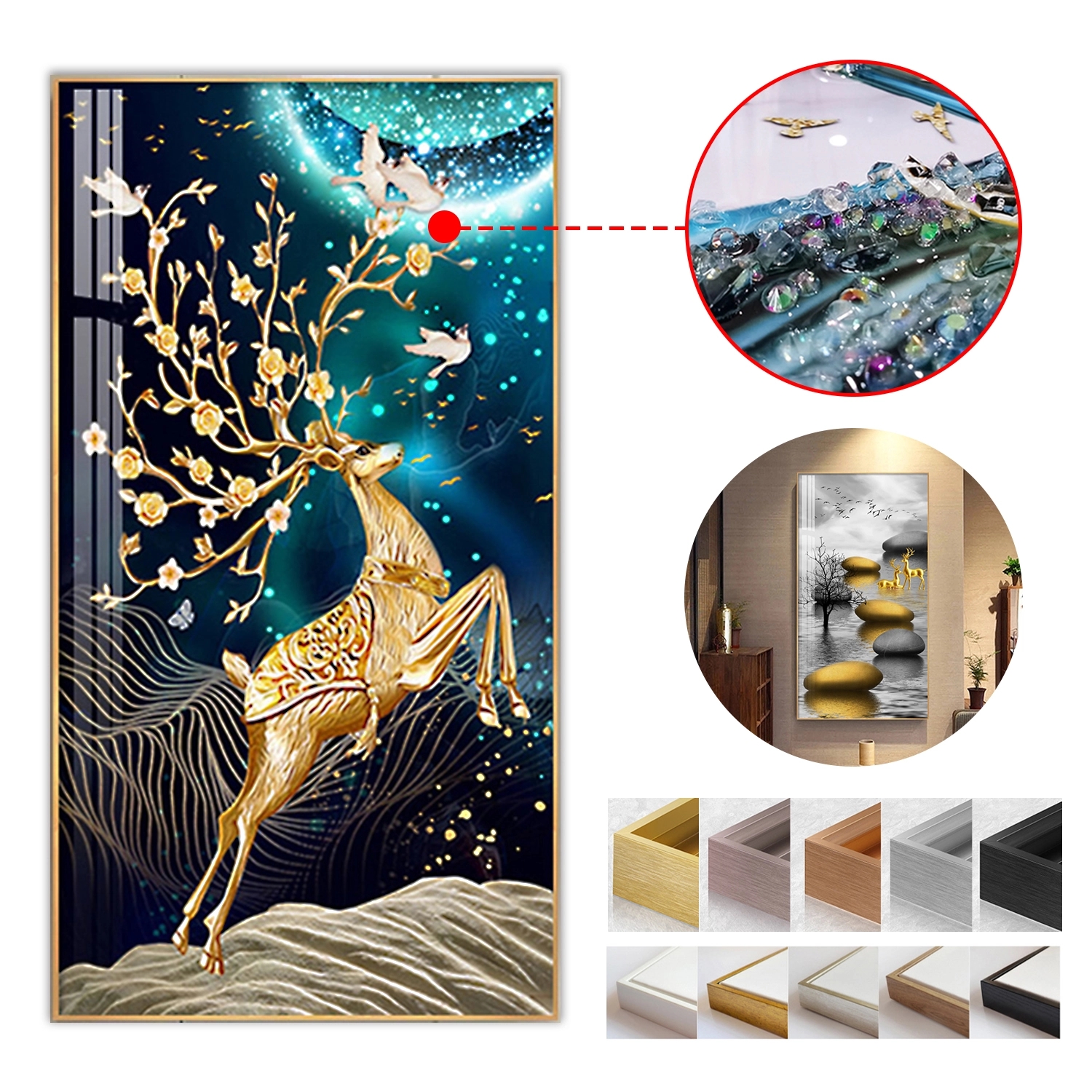 Diamonds Display Pitures W/ Aluminum Alloy Frame 3
